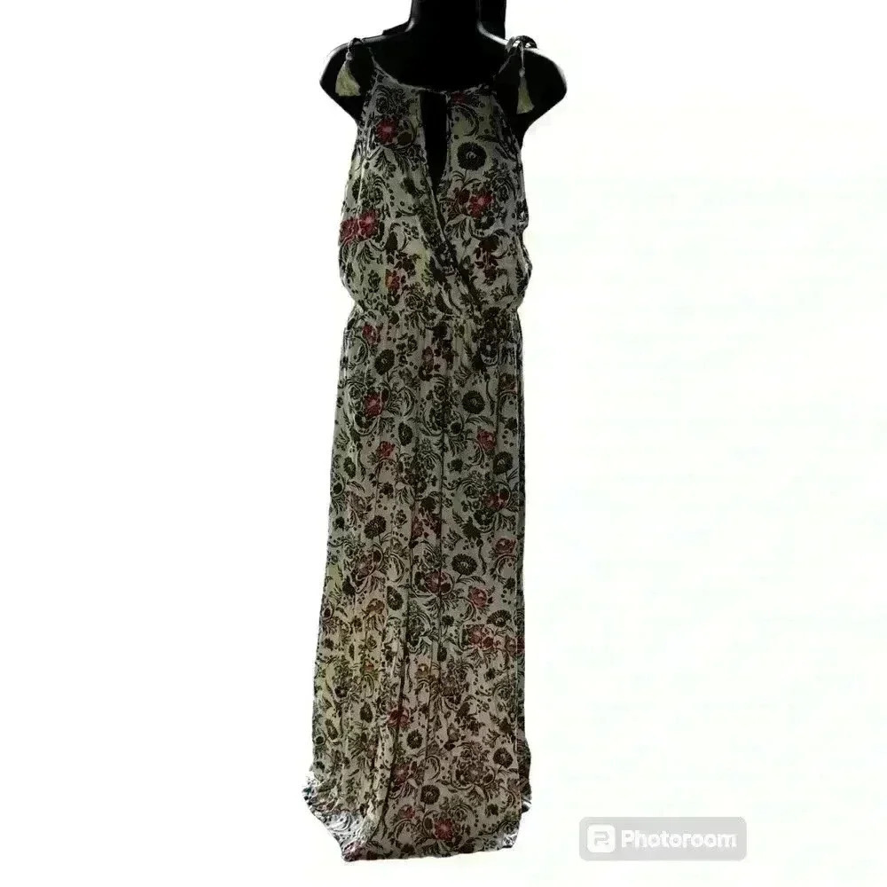 American Eagle Outfitters Women's Sz M Floral Maxi Sun Dress Adjustable Straps